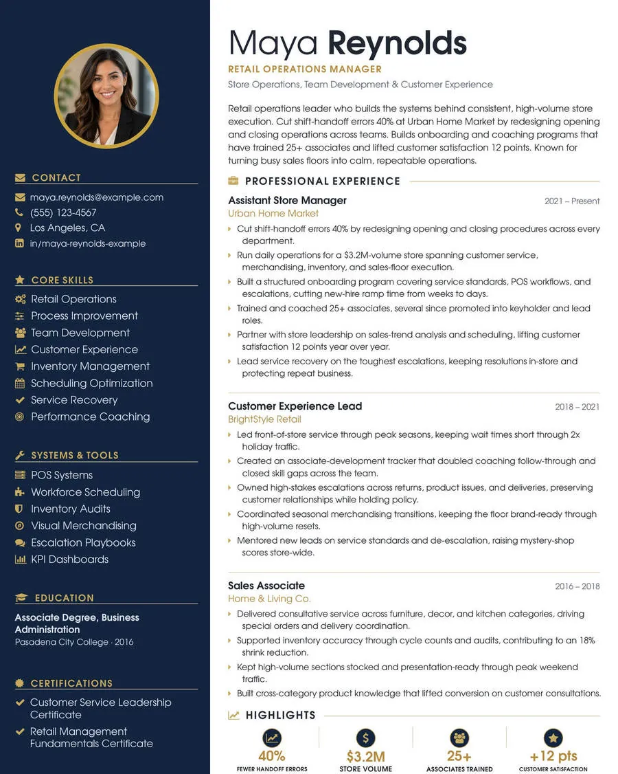 A rewritten resume led by results